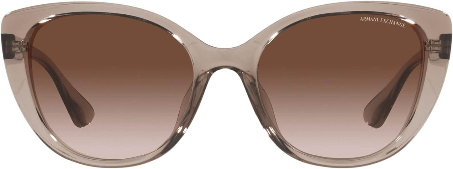 Armani Exchange 0AX4111SU 824013 Women's Sunglasses - Transparent Tundra/Brown Gradient