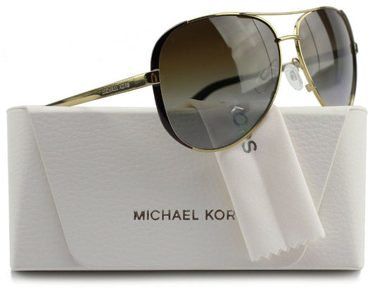 Michael Kors MK5004 Chelsea Aviator Polarized Sunglasses Gold w/Brown Gradient