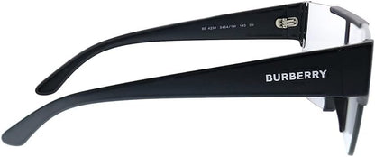 BURBERRY BE4291 34641W Matte Black Plastic Rectangle Glasses Clear Lens
