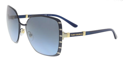 Tory Burch TY6055 Sunglasses 32168F-57 Midnight Navy/gold Frame, Blue Gradient