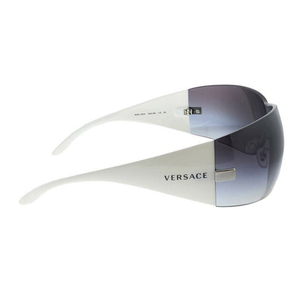 Versace VE 2054 10008G Silver Plastic Shield Sunglasses Grey Gradient Lens