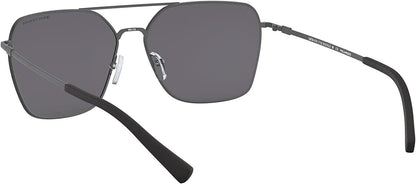 A|X ARMANI EXCHANGE Men's Ax2029s 60mm Square Polarized Sunglasses, Matte Dark Grey