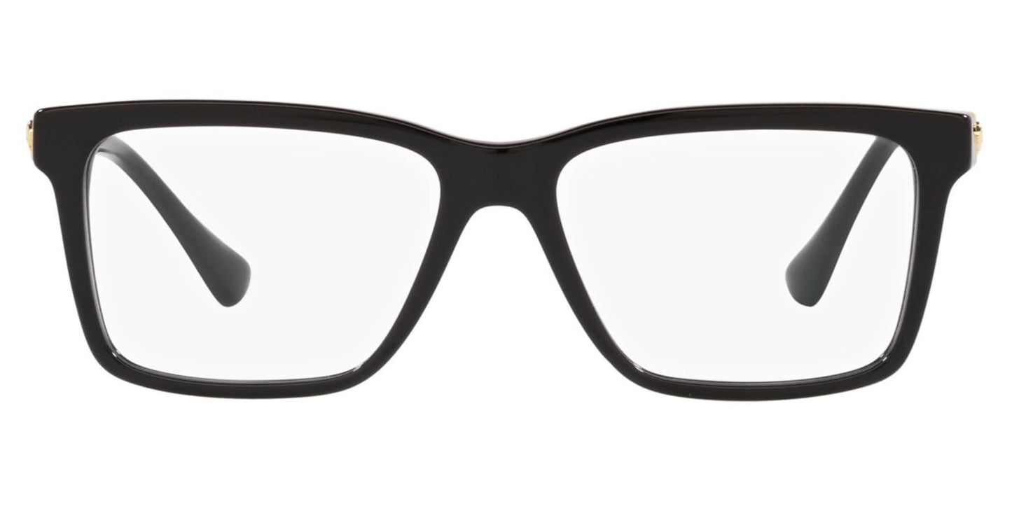 Versace VE 3328 GB1 Black Plastic Rectangle Eyeglasses 56mm