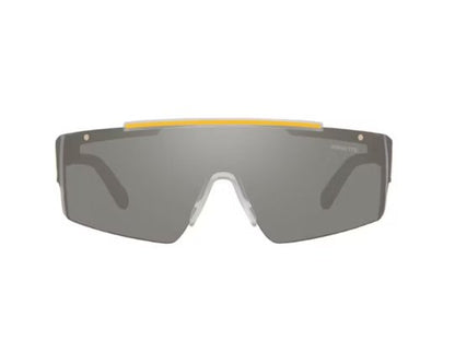 ARNETTE Men's an 4285 Rimless Transparent crystal/Silver mirror Sunglasses