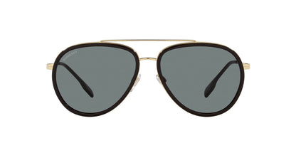 BURBERRY BE 3125 101781 59mm Oliver Gold Polarized Dark Grey Sunglasses