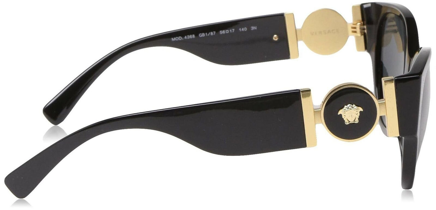 Versace Women's VE4368 Black/Grey Sunglasses