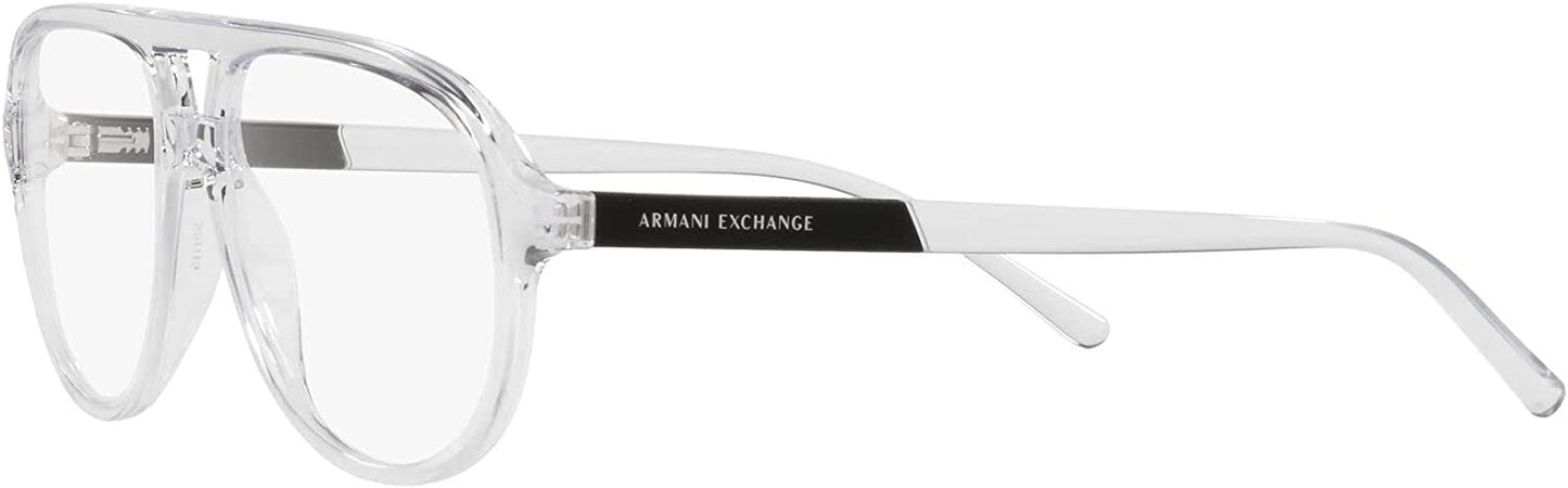 A|X ARMANI EXCHANGE Men's Ax3090 8235 55mm Round Eyewear Frames