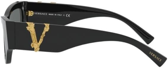 Versace VE 4383F GB1/87 Black Plastic Cat-Eye Sunglasses Grey Lens