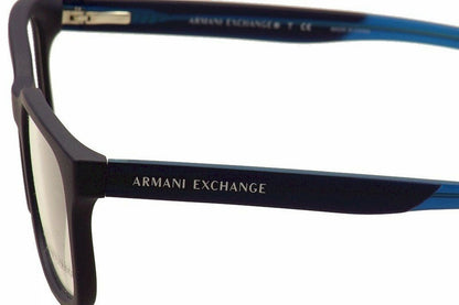 0A|X Armani Exchange AX3029 Eyeglass Frames 8183-54 - Matte Blue