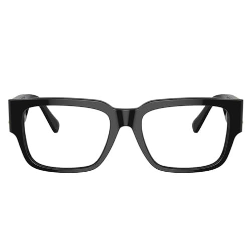 Versace ICONIC VE3350 GB1 53mm Black Plastic Square Eyeglasses