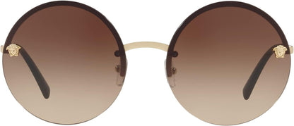 Versace VE2176 125213 59mm Pale Gold Frame Brown Gradient Women Sunglasses