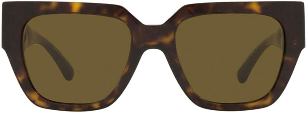 Versace VE 4409F 108/73 Havana Plastic Square Sunglasses Brown Lens