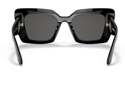 BURBERRY Daisy BE 4344 300187 Black Plastic Square Sunglasses Grey Lens