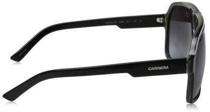 Carrera CA33/S Pilot Sunglasses Black Cry Grey Frame/Dk gray Gradient Lens, 62mm