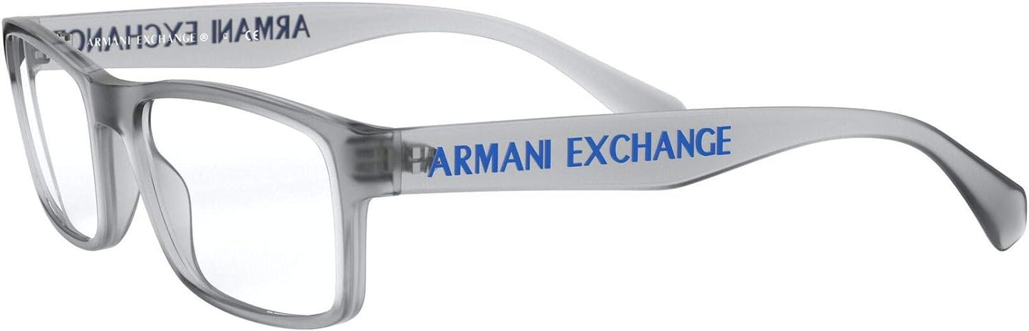 A｜X ARMANI EXCHANGE Men's Ax3070 8310 55mm Rectangular Eyewear Frames