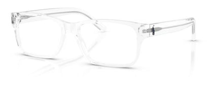 Polo Ralph Lauren Men's PH2117 5331 56mm Rectangular Eyewear Frames, Shiny Crystal/Demo Lens