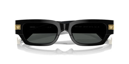 Versace 0VE4465 GB1/87 53mm Man Sunglasses Black Frame, Dark Grey Lenses, 53MM