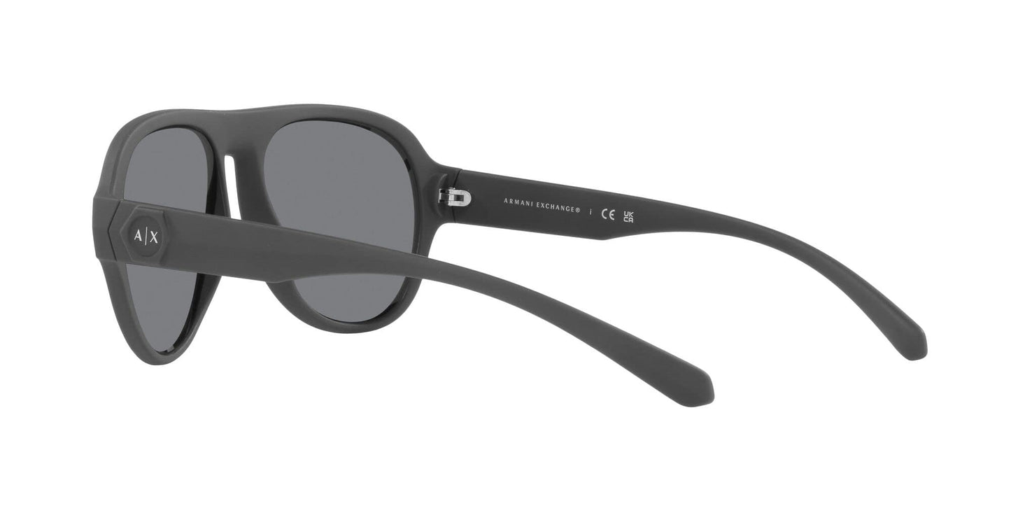 Armani Exchange 0AX4126S 83116G 58mmMan Sunglasses Matte Black Frame, Mirror Grey Lenses