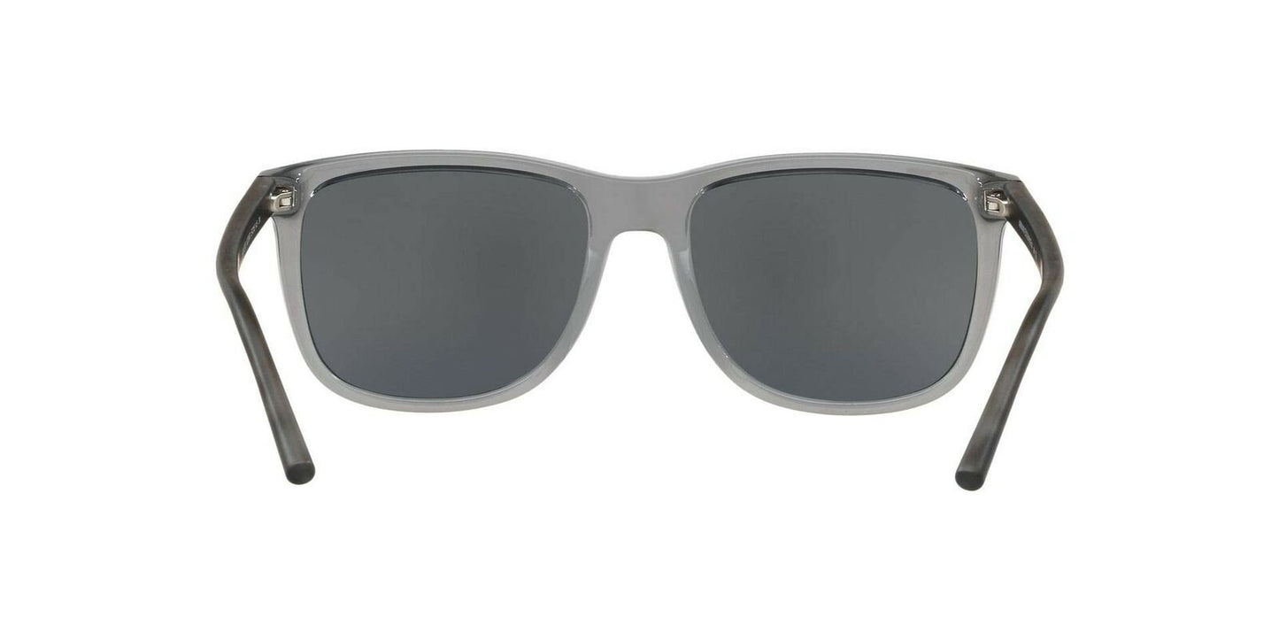 A|X Armani Exchange Men's AX4070S Square Sunglasses, Transparent Magnet Grey