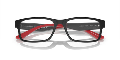 Armani Exchange Men's Ax3106F 8078 56mm Low Bridge Fit Rectangular Eyewear Frames