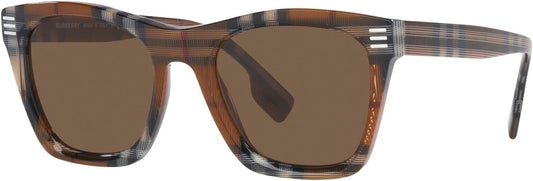 BURBERRY Sunglasses BE 4348 396673 Cooper Brown Check Dark