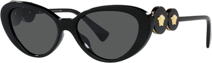 VERSACE VE4433U GB1/87 Black Dark Grey 54mm Women's Sunglasses