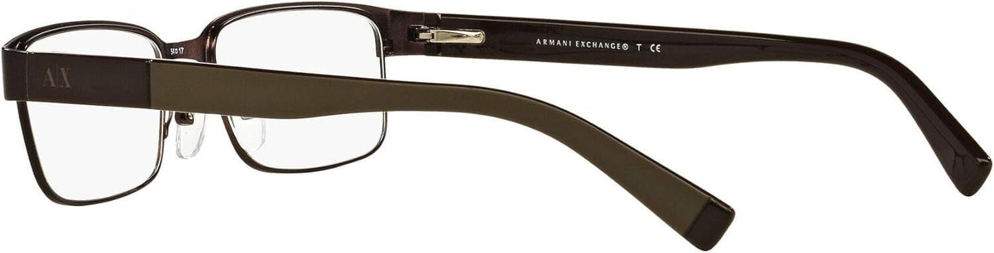 A｜X ARMANI EXCHANGE Men's Ax1017 6083 54mm Rectangular Eyewear Frames