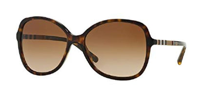 BURBERRY BE 4197 300213 Dark Havana Plastic Square Sunglasses Brown Gradient