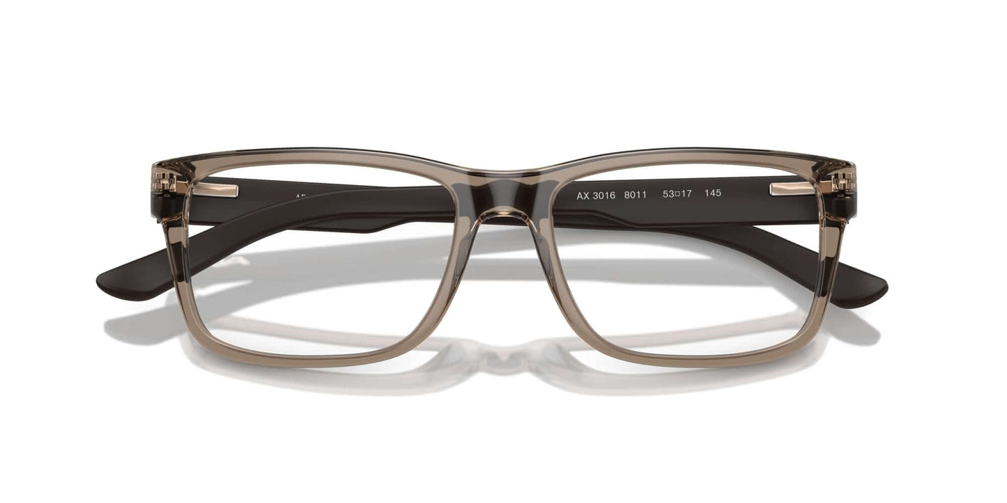 A｜X ARMANI EXCHANGE Men's Ax3016 8011 53mm Square Eyewear Frames