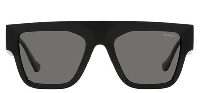 Versace VE 4430U GB1/81 53mm Black Rectangle Sunglasses Grey Polarized Lens
