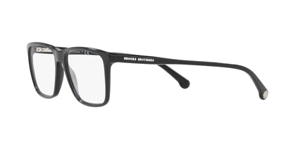 Brooks Brothers Men's BB2037 6000 57mm Square Eyewear Frames, Black/Demo Lens,