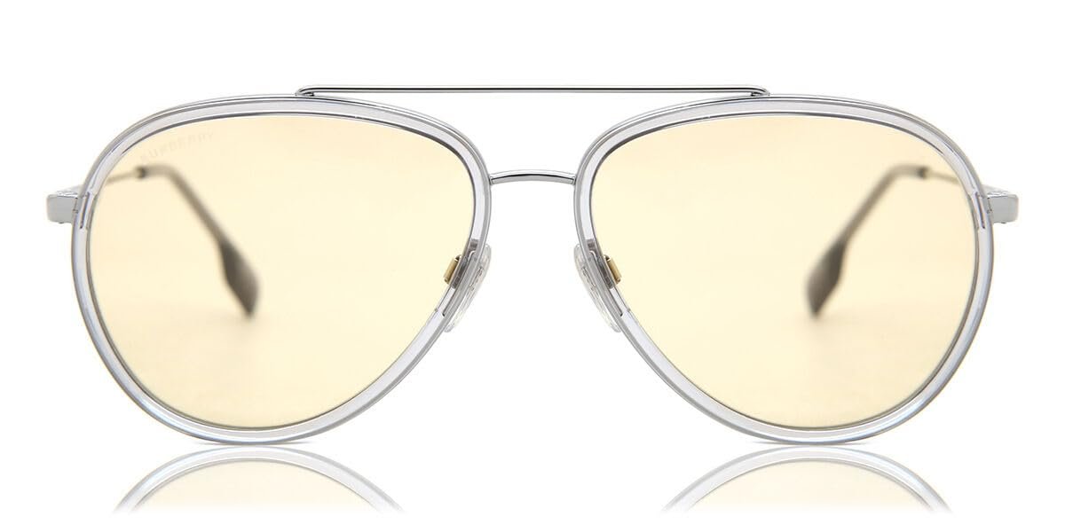 BURBERRY BE 3125 1003/8 59mm Oliver Gunmetal Light Yellow Sunglasses