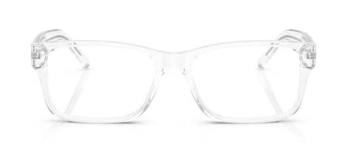 Polo Ralph Lauren Men's PH2117 5331 56mm Rectangular Eyewear Frames, Shiny Crystal/Demo Lens