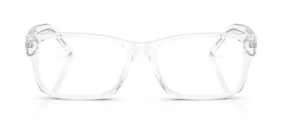 Polo Ralph Lauren Men's PH2117 5331 56mm Rectangular Eyewear Frames, Shiny Crystal/Demo Lens