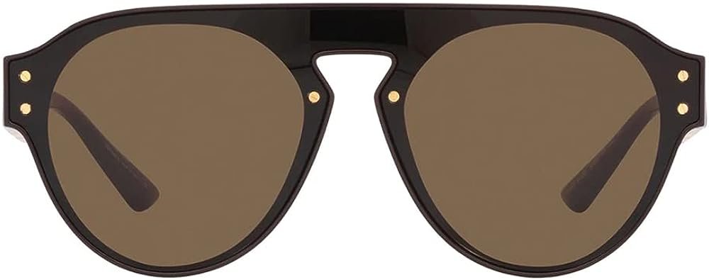 Versace VE 4420 535673 Brown Plastic Aviator Sunglasses Brown Lens