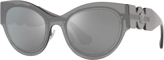 Versace Women's VE2234 10016G 53mm Fashion Transparent Grey Mirror Sunglasses