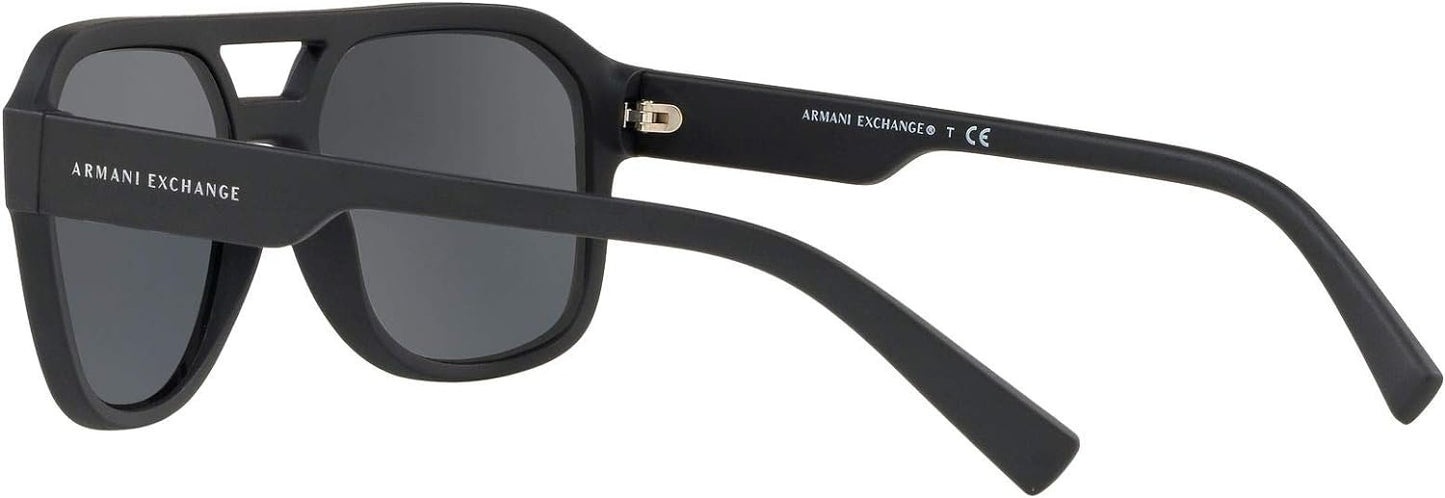 ARMANI EXCHANGE AX4074S 80786G 57mm Mt Black Lt Grey Mir Black Men's Sunglasses