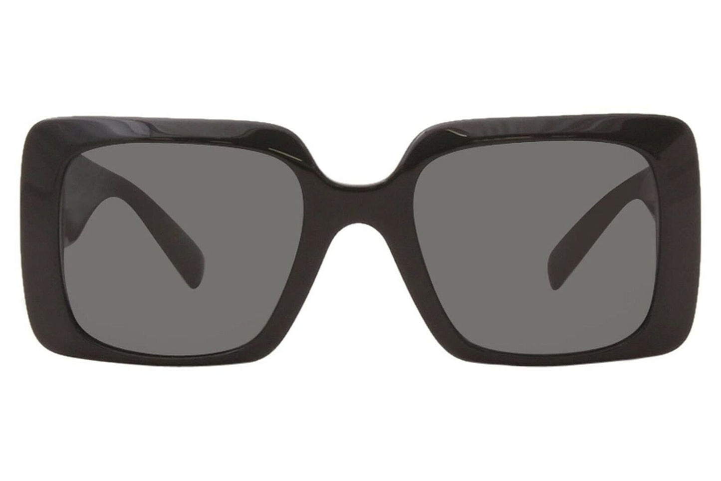 Versace VE 4405 GB1/87 Black Plastic Rectangle Sunglasses Grey Lens