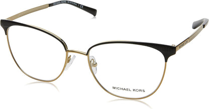 Michael Kors NAO MK3018 1195-54 Matte Black/pale Gold-tone Eyeglass Frames