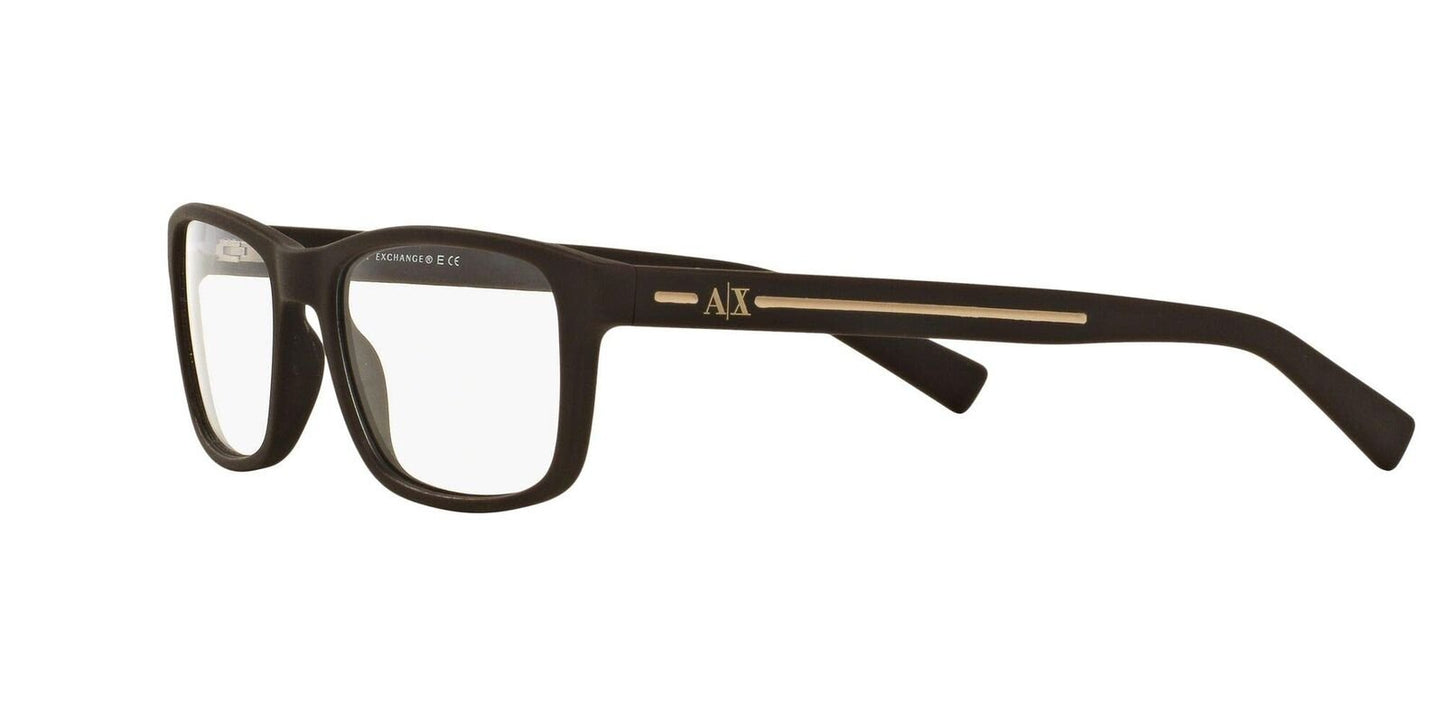 A|X ARMANI EXCHANGE Men's AX3021 Rectangular Eyewear Frames, Matte Brown