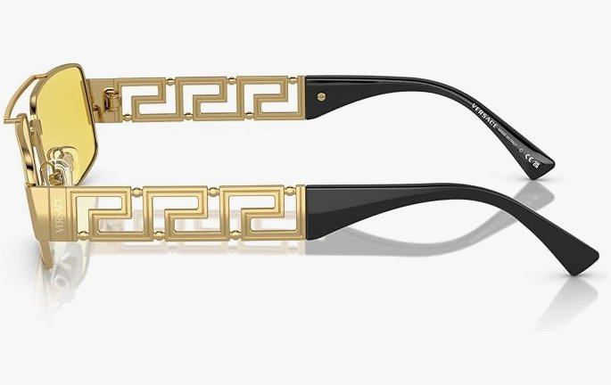 VERSACE VE2257 1002C9 60mm Gold Yellow Men's Sunglasses