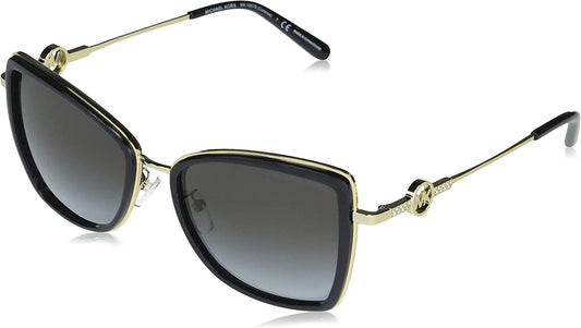 Michael Kors 0MK1067B 10148G 55mm Sunglasses Black Frame, Grey-Black Lenses