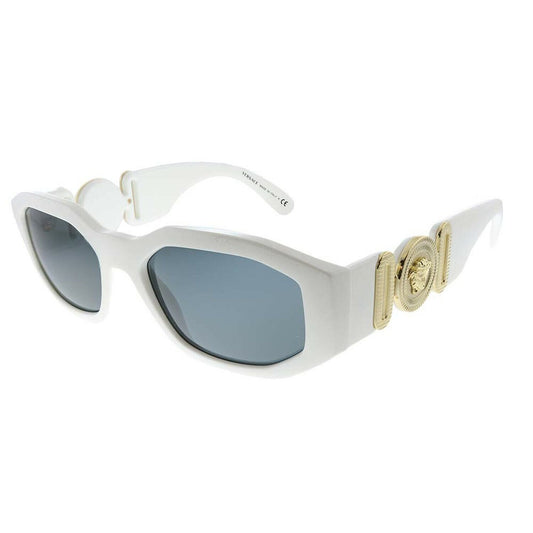 Versace VE 4361 401/87 White Plastic Geometric Sunglasses Grey Lens