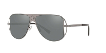 Versace 0VE2212 10016G-57 Grey Mirror Silver Sunglasses
