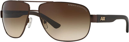 A|X Armani Exchange Men's AX2012S 605813 Rectangular Metal Sunglasses