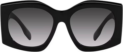 BURBERRY Women's BE4388U Madeline Sunglasses, Black/Grey Gradient,