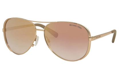 Michael Kors Sunglasses Gold Frame, Pink Lenses, 59MM