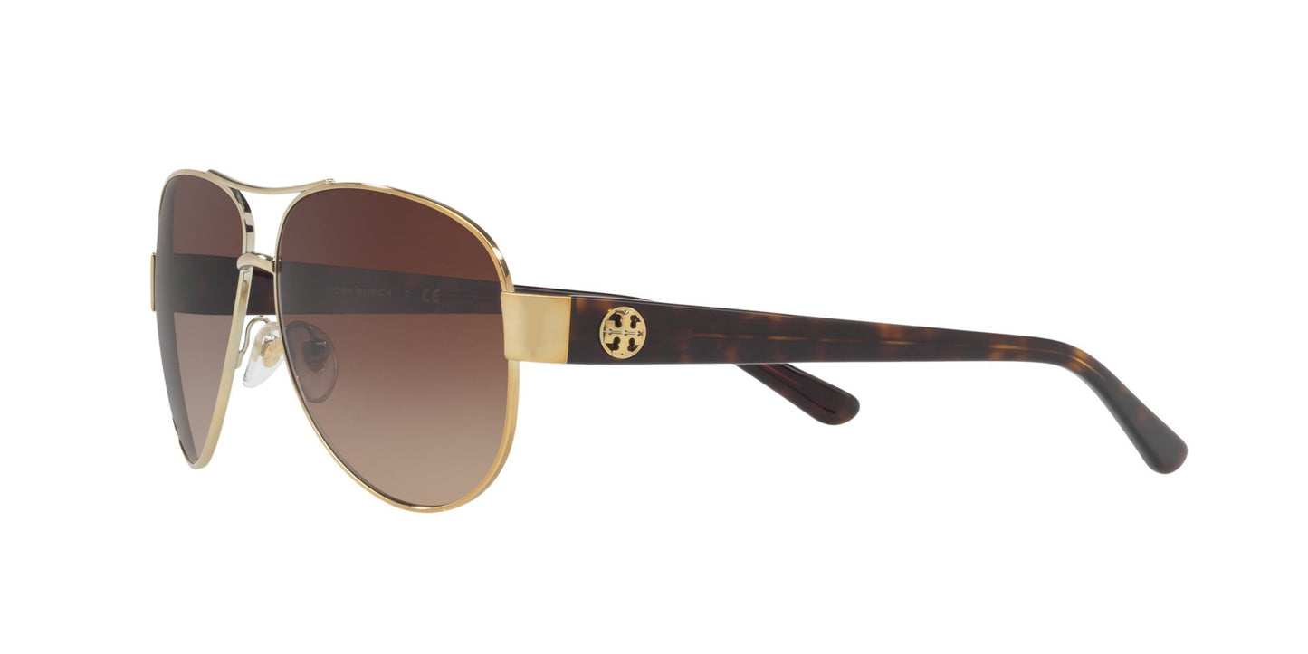 Tory Burch TY6057 324013 60mm Gold Frame Dark Brown Gradient Sunglasses