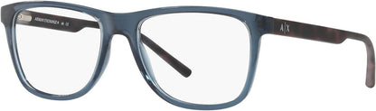 A|X ARMANI EXCHANGE Men's AX3048F 8238 56mm Low Bridge Fit Rectangular Eyeglass Frames