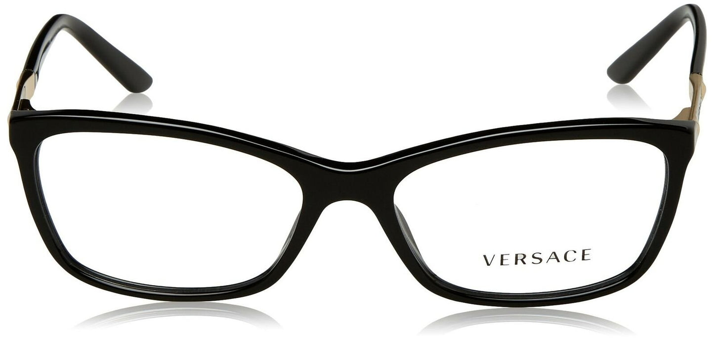 Versace Women VE3186 Black Eyeglasses Frames GB1 54mm